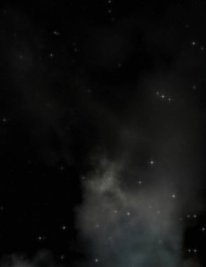 Galaksi uzayındaki yıldız alanı renkli nebula ile. Uzayın derinliklerinin bilim kurgu geçmişi. Ruhsal duvar kağıdı.