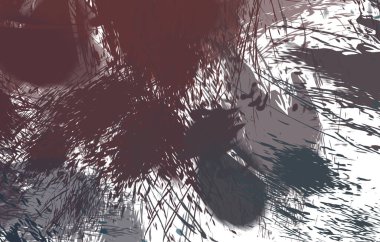 Renkli fırça darbelerinin 2B çizimi. Dekoratif doku resmi. Canlı boya desenli arka plan. Kaotik fırça darbeleri resim.