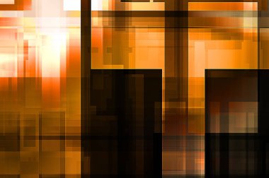 Renkli ve canlı geometrik şekiller katmanları var. Bir teknoloji planının dijital illüstrasyonu. Gelecekçi tasarım şablonu.