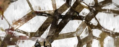 Soyut arkaplanda pürüzlü fırça darbeleri. Fırça boyası. Renkli boya darbeleri. Eşsiz duvar sanatı. Tuvaldeki modern sanat. Renkli çağdaş sanat eserleri. 