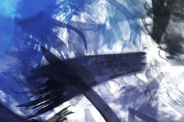 Sanatsal soyut arkaplan. Doku boyalı duvar kağıdı. Boya darbeleriyle yaratıcı bir illüstrasyon. Fırça desenli resim.