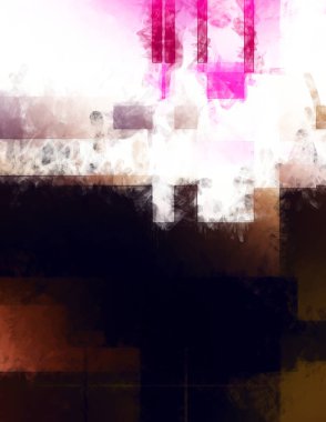 Modern sanat. Renkli çağdaş sanat eserleri. Renkli boya darbeleri. Soyut arkaplanda fırça darbeleri. Fırça boyası. Eşsiz duvar sanatı.