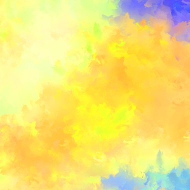 Canlı fırça darbeleriyle boyanmış. Renkli desenli resim. Fırçalanmış duvar kağıdını boya.