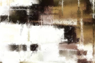 Modern sanat. Renkli çağdaş sanat eserleri. Renkli boya darbeleri. Soyut arkaplanda fırça darbeleri. Fırça boyası. Eşsiz duvar sanatı.