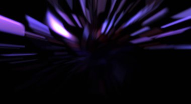 Işık parçacık izleri. Parlayan parçacıkları ve çizgileri olan ışık patlaması yıldızı. Güzel hareketli soyut ışın arkaplanı.