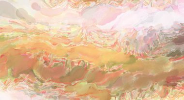 Alkol mürekkebini andıran rahatlatıcı fırça darbelerinin modern resmi. Poster, duvar sanatı, afiş, kart, kitap kapağı veya ambalaj için pastel renkli suluboya resim.