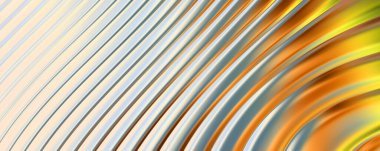 Soyut arkaplan. Renkli dalgalı yansıtıcı duvar kağıdı. Duvar kağıdı, afiş, arkaplan, kart, kitap kapağı veya web sitesi için grafiksel resimleme.