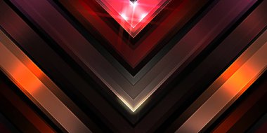 Soyut parlayan geometrik ışıklar arka planda. Fraktal simetrik grafik çizimi. Parıldayan ve parıldayan çubukları kesiştir.