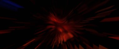 Işık parçacık izleri. Parlayan parçacıkları ve çizgileri olan ışık patlaması yıldızı. Güzel hareketli soyut ışın arkaplanı.