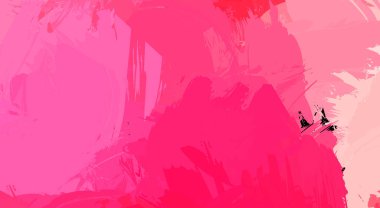 Canlı fırça darbeleriyle boyanmış. Renkli desenli resim. Fırçalanmış duvar kağıdını boya.