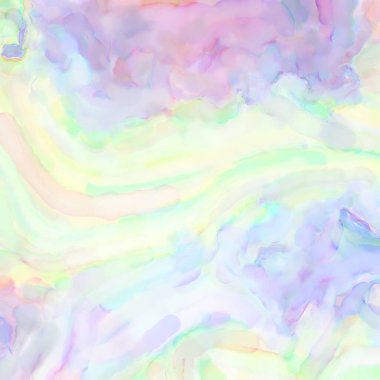 Çağdaş sanat. El işçiliğinin renkli dokusu. Modern resim. Yüzeyde suluboya vuruşlar. Sanatsal arkaplan resmi. Tablo üzerinde soyut resim. Fırça darbeleri.