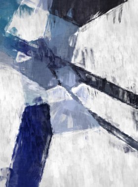 Soyut arkaplanda pürüzlü fırça darbeleri. Fırça boyası. Renkli boya darbeleri. Eşsiz duvar sanatı. Tuvaldeki modern sanat. Renkli çağdaş sanat eserleri. 