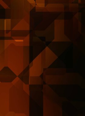 Renkli ve canlı geometrik şekiller katmanları var. Bir teknoloji planının dijital illüstrasyonu. Gelecekçi tasarım şablonu.