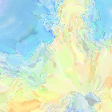 El yapımı sürreal soyut desenli suluboya. Modern sanatsal resim. 2D çizim. Arkaplan boyası karışımı. Yaratıcı duvar sanatı. Çağdaş sanat.