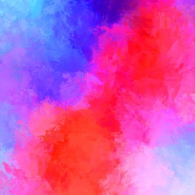 Canlı fırça darbeleriyle boyanmış. Renkli desenli resim. Fırçalanmış duvar kağıdını boya.