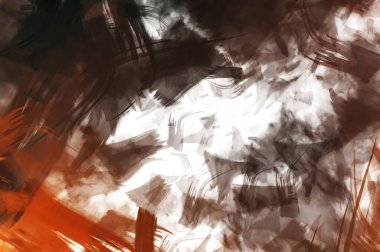 Sanatsal soyut arkaplan. Doku boyalı duvar kağıdı. Boya darbeleriyle yaratıcı bir illüstrasyon. Fırça desenli resim.