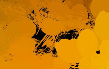 Vahşi fırça darbeleriyle yaratıcı soyut resim. Artistik fırça darbeleriyle donatılmış. Renkli ve canlı bir tasvir. Boyalı sanat.