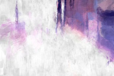 Soyut arkaplanda pürüzlü fırça darbeleri. Fırça boyası. Renkli boya darbeleri. Eşsiz duvar sanatı. Tuvaldeki modern sanat. Renkli çağdaş sanat eserleri. 