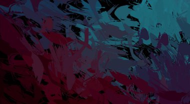 Canlı fırça darbeleriyle boyanmış. Renkli desenli resim. Fırçalanmış duvar kağıdını boya.