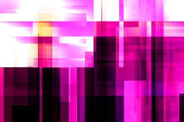 Renkli ve canlı geometrik şekiller katmanları var. Bir teknoloji planının dijital illüstrasyonu. Gelecekçi tasarım şablonu.