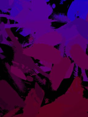 Duvar sanatı Eşsiz ve yaratıcı illüstrasyon. Fırça darbesi ile boyanmış. Renkli fırça darbelerinin soyut arkaplanı. Fırçalanmış canlı duvar kâğıdı. Boyalı sanatsal yaratım.