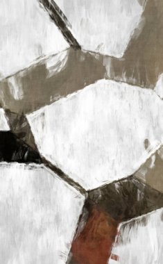 Soyut arkaplanda pürüzlü fırça darbeleri. Fırça boyası. Renkli boya darbeleri. Eşsiz duvar sanatı. Tuvaldeki modern sanat. Renkli çağdaş sanat eserleri. 