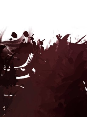 Taranmış Boyalı Soyut Arkaplan. Vahşi kaotik fırça darbeleri. Boya darbeleri. 2D İllüstrasyon. Fırça darbeli resim. 