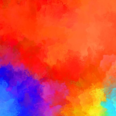 Canlı fırça darbeleriyle boyanmış. Renkli desenli resim. Fırçalanmış duvar kağıdını boya.