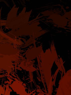 Vahşi fırça darbeleriyle yaratıcı soyut resim. Artistik fırça darbeleriyle donatılmış. Renkli ve canlı bir tasvir. Boyalı sanat.