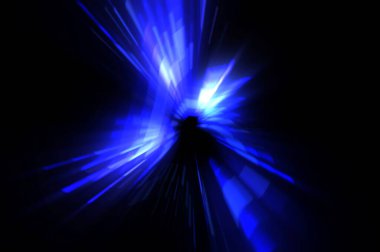 Fütürist mercek patlaması. Parlayan parçacıkları ve çizgileri olan ışık patlaması yıldızı. Güzel soyut ışın arkaplanı.