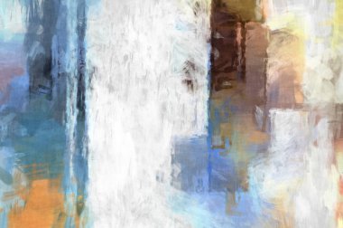 Soyut arkaplanda pürüzlü fırça darbeleri. Fırça boyası. Renkli boya darbeleri. Eşsiz duvar sanatı. Tuvaldeki modern sanat. Renkli çağdaş sanat eserleri. 