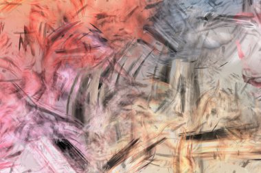 Modern sanat. Taranmış Boyalı Soyut Arkaplan. Fırça darbesi ile boyanmış. Boya darbeleri. 2B Görüntü