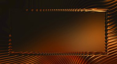 Soyut çerçeveli arkaplan. Renkli, canlı, dalgalı bir duvar kağıdı. Merkezi çerçeveli yaratıcı grafik 2d çizim. Dinamik şekilli modaya uygun sıvı örtüsü.