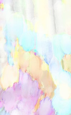 Modern fırça darbeleri. Pastel renklerde suluboya resim. Poster, duvar sanatı, afiş, kart, kitap kapağı veya ambalaj için sakinleştirici kompozisyonun yumuşak renkli çizimi. 