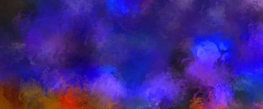 Sanatsal soyut arkaplan. Doku boyalı duvar kağıdı. Boya darbeleriyle yaratıcı bir illüstrasyon. Fırça desenli resim.