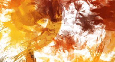 Sanatsal soyut arkaplan. Doku boyalı duvar kağıdı. Boya darbeleriyle yaratıcı bir illüstrasyon. Fırça desenli resim.