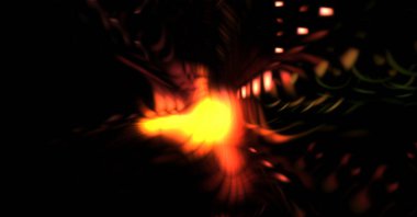 Işık parçacık izleri. Parlayan parçacıkları ve çizgileri olan ışık patlaması yıldızı. Güzel hareketli soyut ışın arkaplanı.