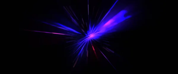 Une Fusée Éclairante Futuriste Étoile Explosion Lumineuse Avec Des Particules — Photo