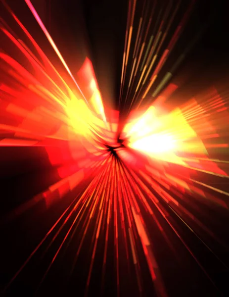 Fütürist mercek patlaması. Parlayan parçacıkları ve çizgileri olan ışık patlaması yıldızı. Güzel soyut ışın arkaplanı.