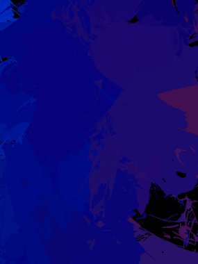 Vahşi fırça darbeleriyle yaratıcı soyut resim. Artistik fırça darbeleriyle donatılmış. Renkli ve canlı bir tasvir. Boyalı sanat.