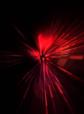 Fütürist mercek patlaması. Parlayan parçacıkları ve çizgileri olan ışık patlaması yıldızı. Güzel soyut ışın arkaplanı.