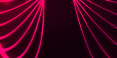 Işık dalgalarının neon renkli soyut tasarımı. Dijital arka plan ve neon ışığı parlama efekti. Parlak ışınlar duvar kağıdı.