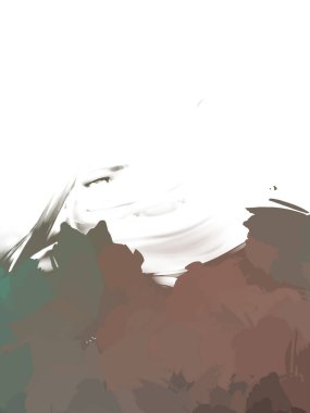 Taranmış Boyalı Soyut Arkaplan. Vahşi kaotik fırça darbeleri. Boya darbeleri. 2D İllüstrasyon. Fırça darbeli resim. 