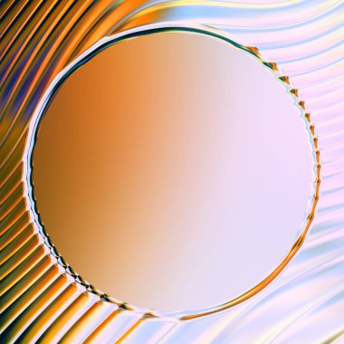 Soyut çerçeveli arkaplan. Renkli, canlı, dalgalı bir duvar kağıdı. Merkezi çerçeveli yaratıcı grafik 2d çizim. Dinamik şekilli modaya uygun sıvı örtüsü.