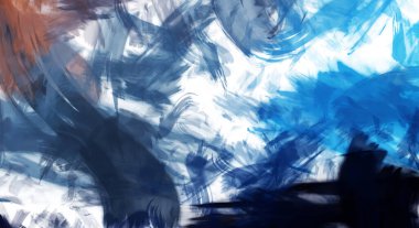 Sanatsal soyut arkaplan. Doku boyalı duvar kağıdı. Boya darbeleriyle yaratıcı bir illüstrasyon. Fırça desenli resim.