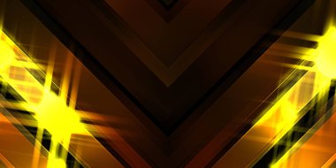 Soyut parlayan geometrik ışıklar arka planda. Fraktal simetrik grafik çizimi. Parıldayan ve parıldayan çubukları kesiştir.