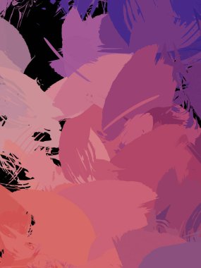 Duvar sanatı Eşsiz ve yaratıcı illüstrasyon. Fırça darbesi ile boyanmış. Renkli fırça darbelerinin soyut arkaplanı. Fırçalanmış canlı duvar kâğıdı. Boyalı sanatsal yaratım.