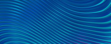 Soyut arkaplan. Renkli dalgalı yansıtıcı duvar kağıdı. Duvar kağıdı, afiş, arkaplan, kart, kitap kapağı veya web sitesi için grafiksel resimleme.