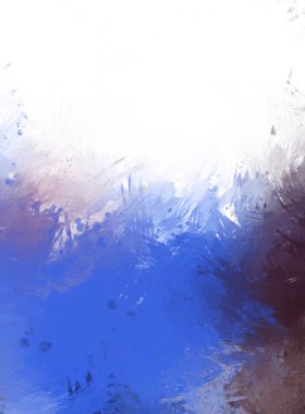 Yaratıcı soyut resim. Artistik fırça darbeleriyle donatılmış. Renkli ve canlı bir illüstrasyon. boyalı sanat