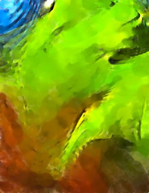 Modern sanat. Renkli çağdaş sanat eserleri. Renkli boya darbeleri. Soyut arkaplanda fırça darbeleri. fırça boyası.